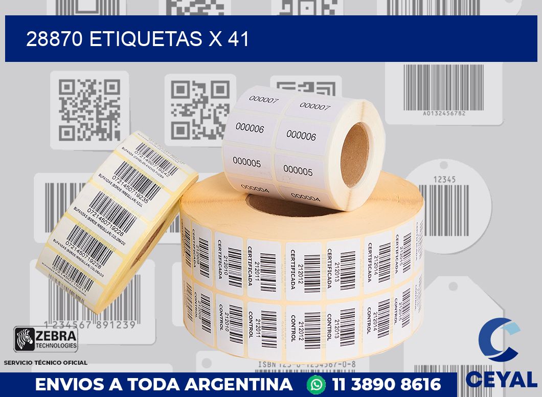 28870 Etiquetas x 41