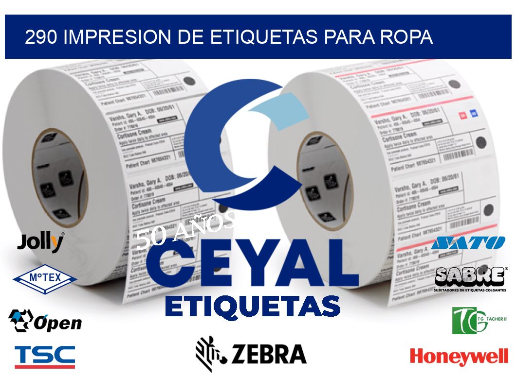 290 IMPRESION DE ETIQUETAS PARA ROPA