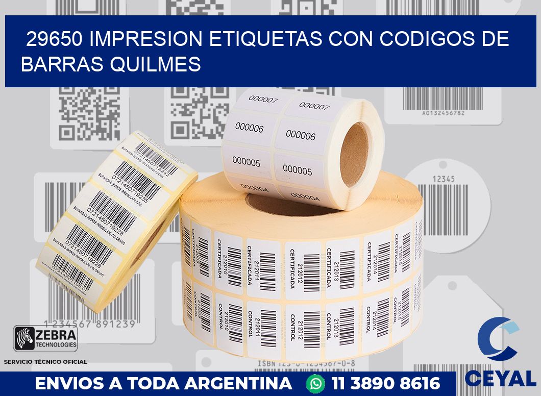 29650 IMPRESION ETIQUETAS CON CODIGOS DE BARRAS QUILMES