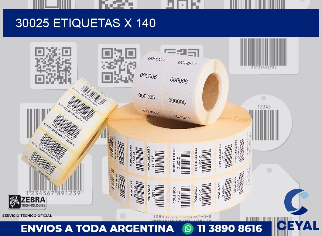 30025 Etiquetas x 140