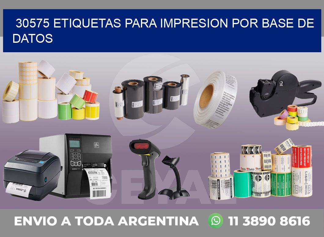 30575 ETIQUETAS PARA IMPRESION POR BASE DE DATOS