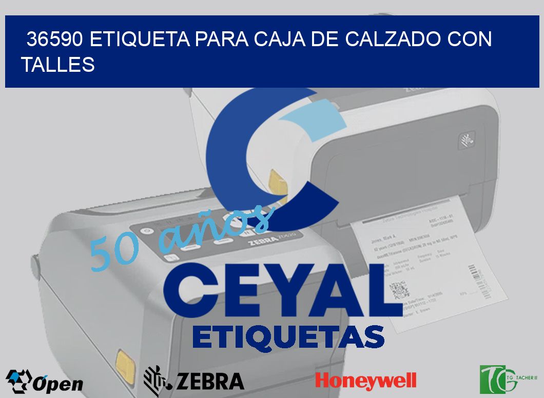 36590 ETIQUETA PARA CAJA DE CALZADO CON TALLES