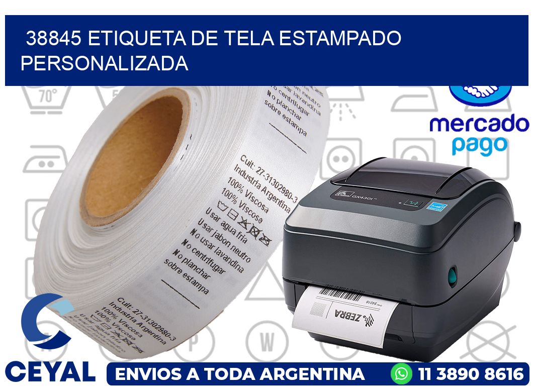 38845 ETIQUETA DE TELA ESTAMPADO PERSONALIZADA