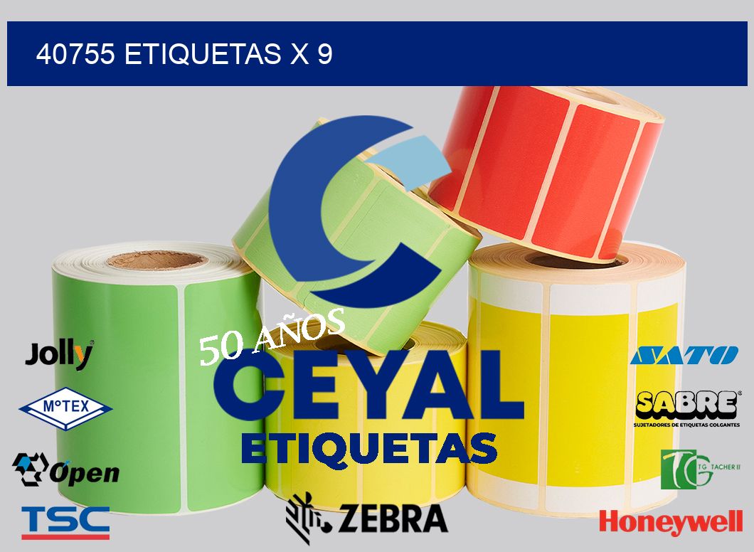 40755 Etiquetas x 9