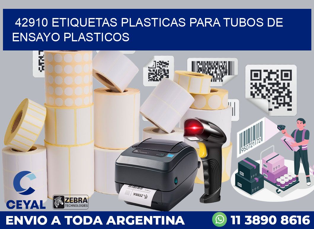 42910 ETIQUETAS PLASTICAS PARA TUBOS DE ENSAYO PLASTICOS