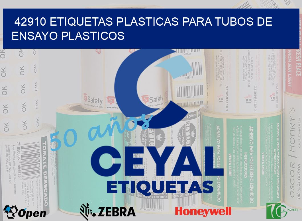 42910 ETIQUETAS PLASTICAS PARA TUBOS DE ENSAYO PLASTICOS