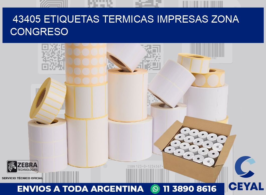 43405 ETIQUETAS TERMICAS IMPRESAS ZONA CONGRESO