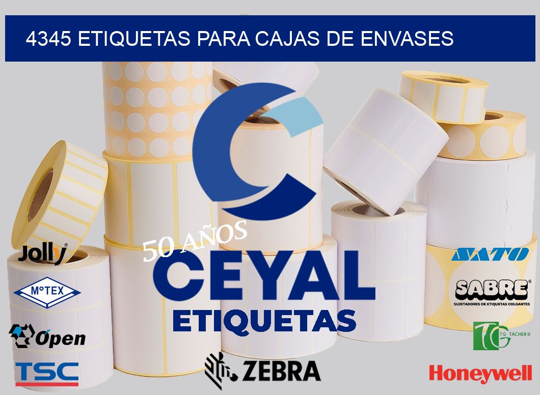 4345 ETIQUETAS PARA CAJAS DE ENVASES