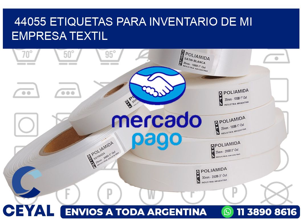 44055 ETIQUETAS PARA INVENTARIO DE MI EMPRESA TEXTIL