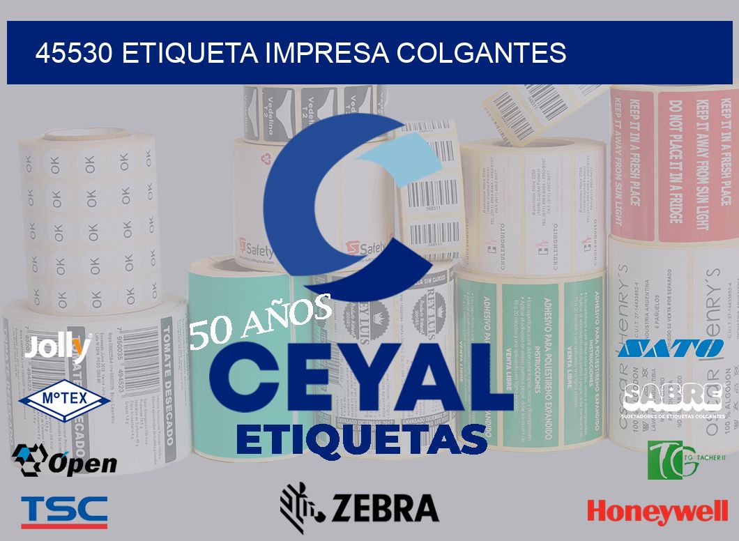 45530 ETIQUETA IMPRESA COLGANTES
