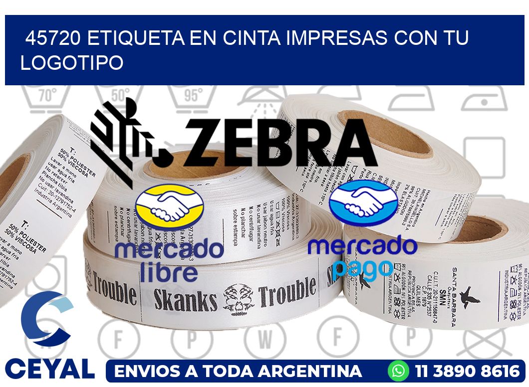 45720 ETIQUETA EN CINTA IMPRESAS CON TU LOGOTIPO