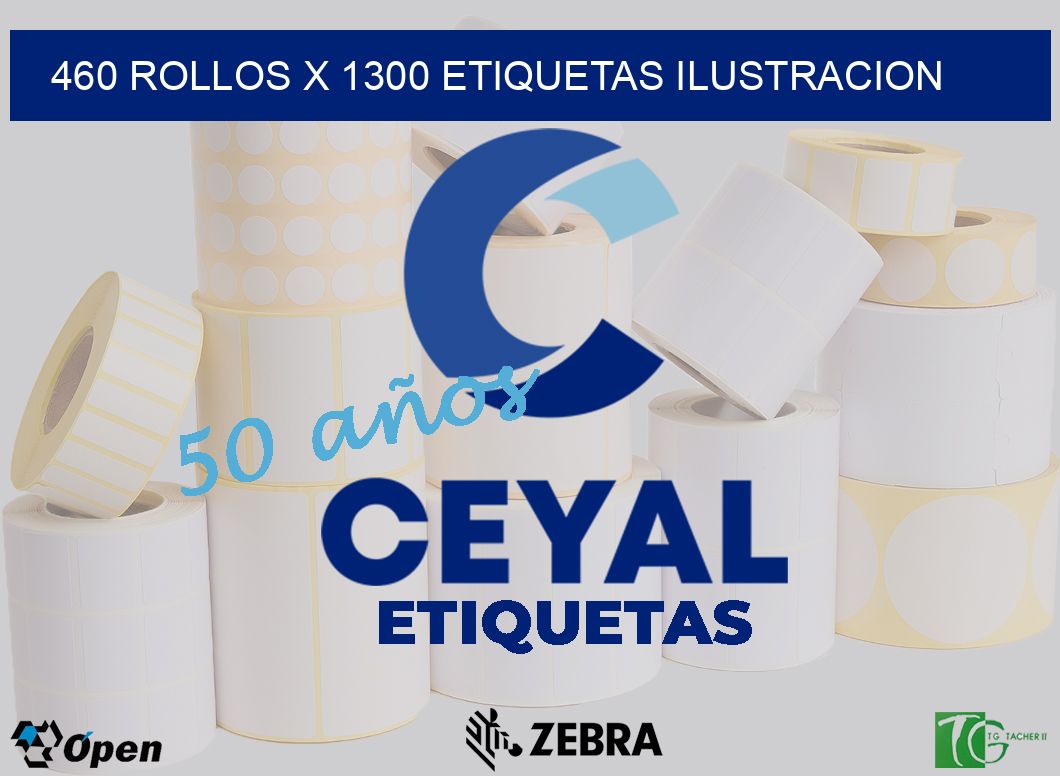 460 Rollos x 1300 etiquetas ilustracion