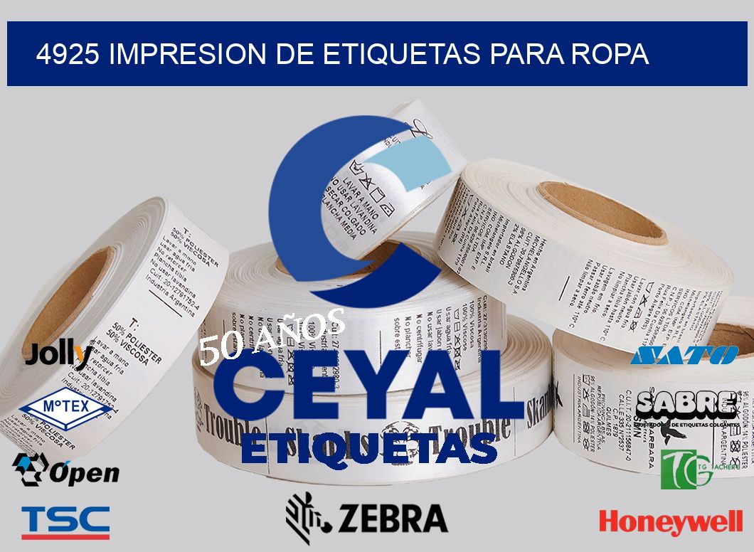 4925 IMPRESION DE ETIQUETAS PARA ROPA