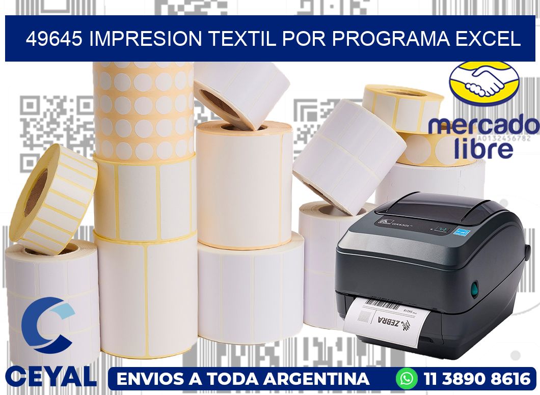 49645 IMPRESION TEXTIL POR PROGRAMA EXCEL