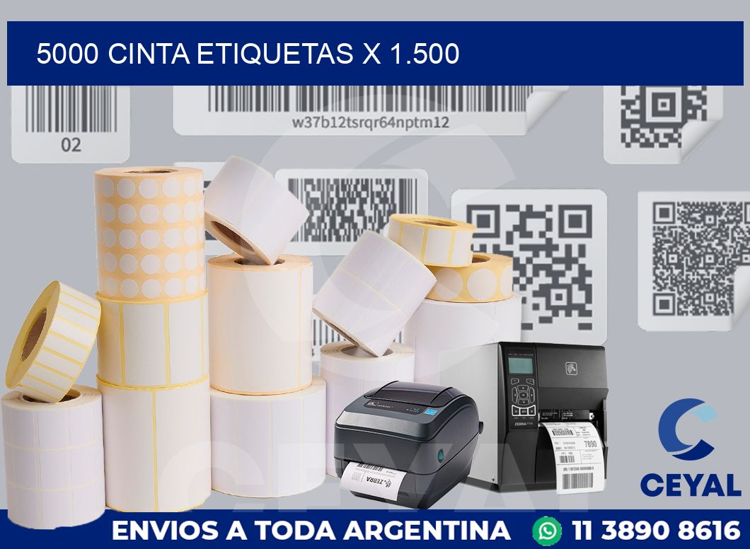 5000 cinta etiquetas x 1.500