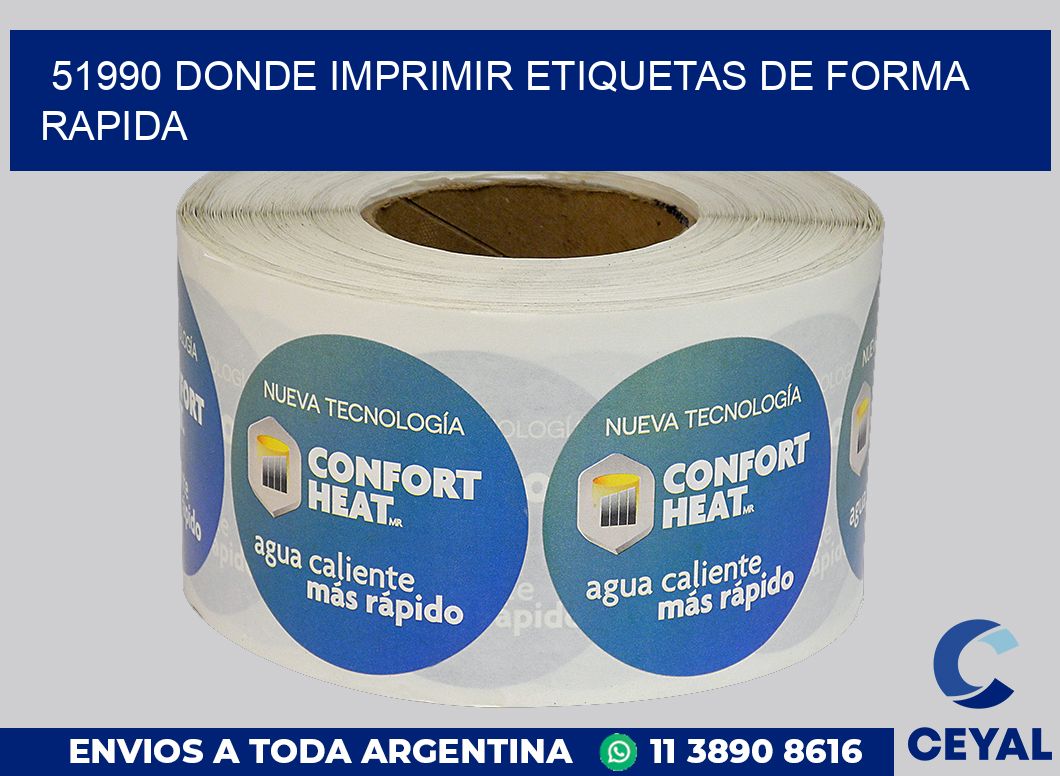 51990 DONDE IMPRIMIR ETIQUETAS DE FORMA RAPIDA