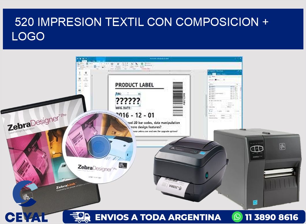 520 IMPRESION TEXTIL CON COMPOSICION + LOGO