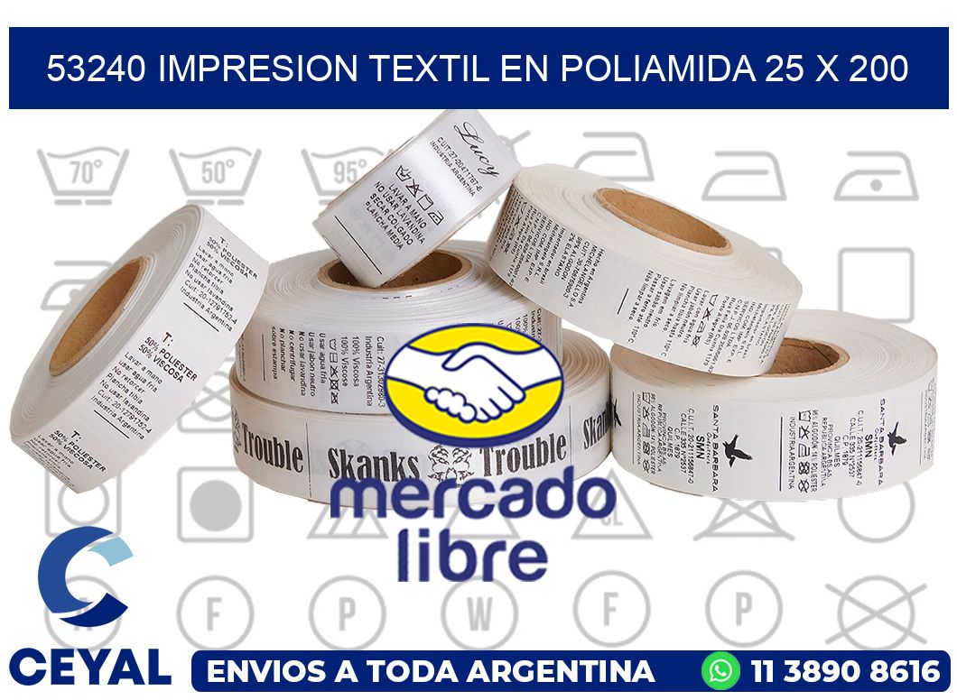 53240 IMPRESION TEXTIL EN POLIAMIDA 25 X 200