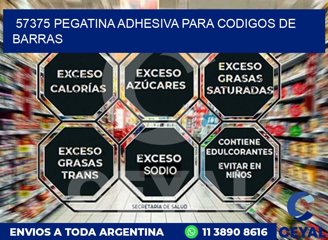 57375 PEGATINA ADHESIVA PARA CODIGOS DE BARRAS