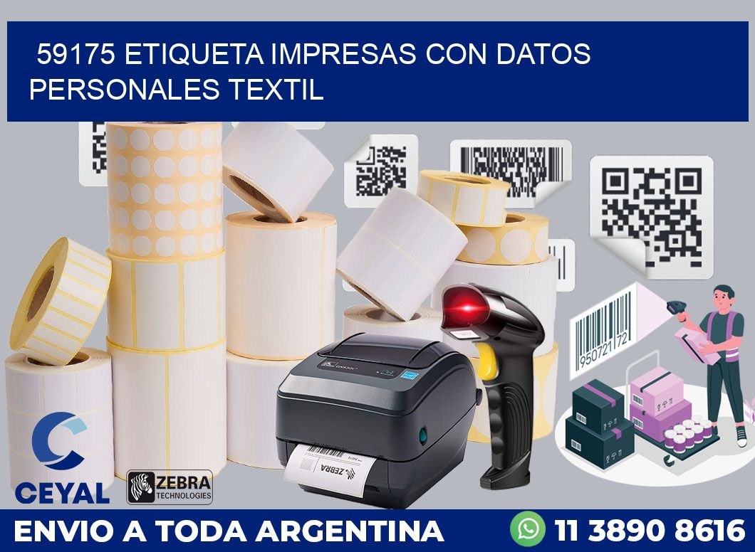 59175 ETIQUETA IMPRESAS CON DATOS PERSONALES TEXTIL