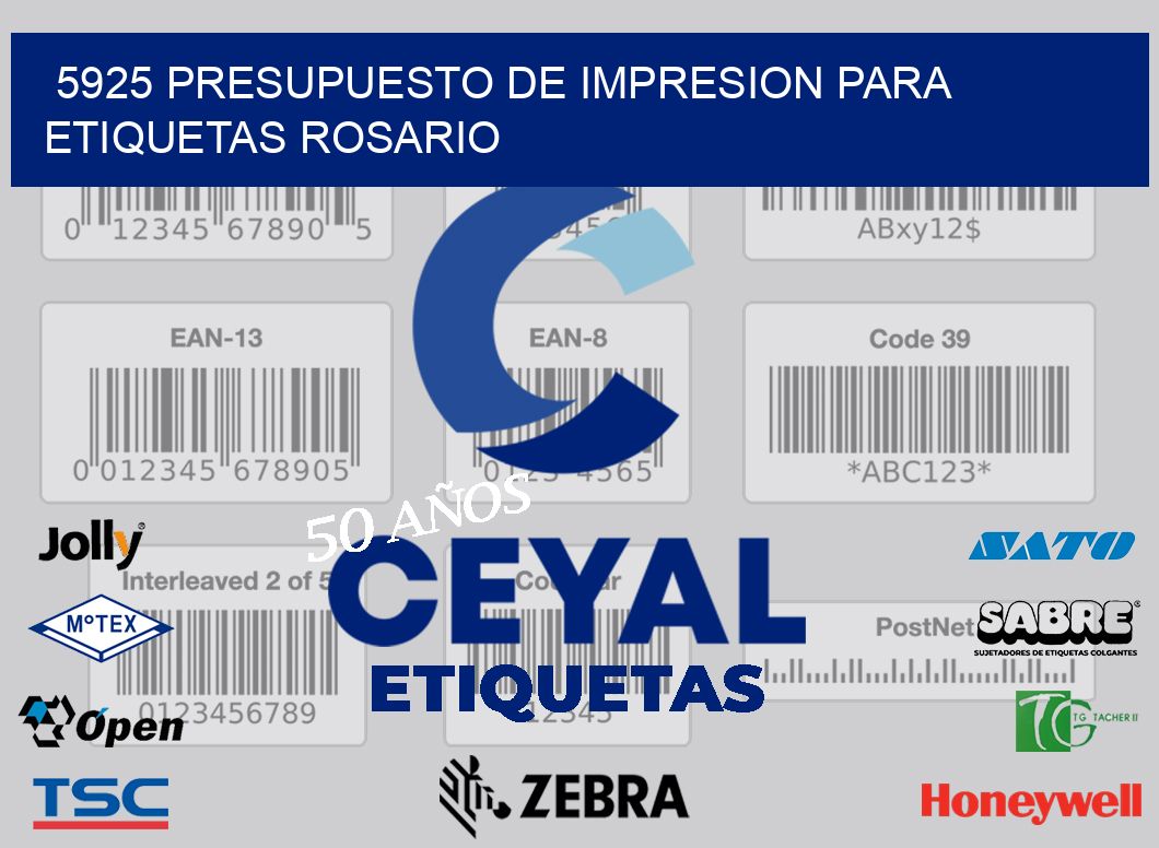 5925 PRESUPUESTO DE IMPRESION PARA ETIQUETAS ROSARIO