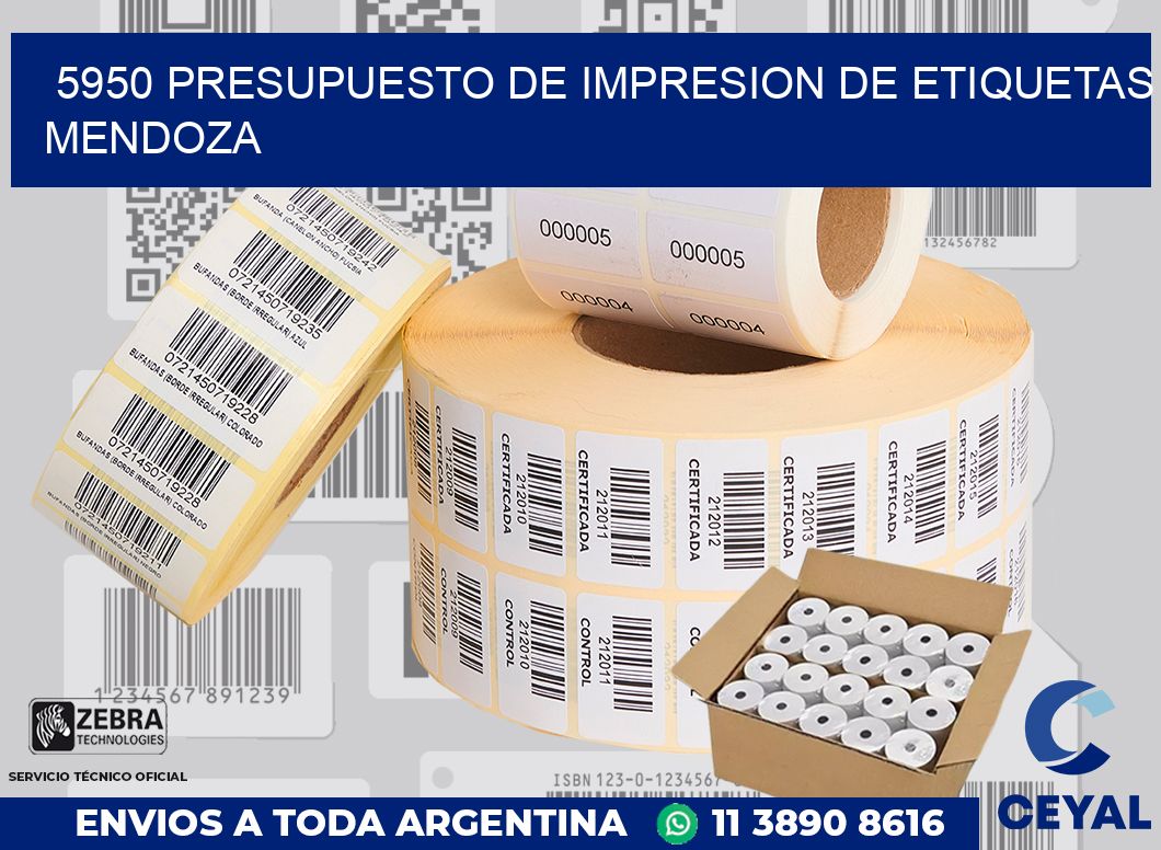 5950 PRESUPUESTO DE IMPRESION DE ETIQUETAS MENDOZA