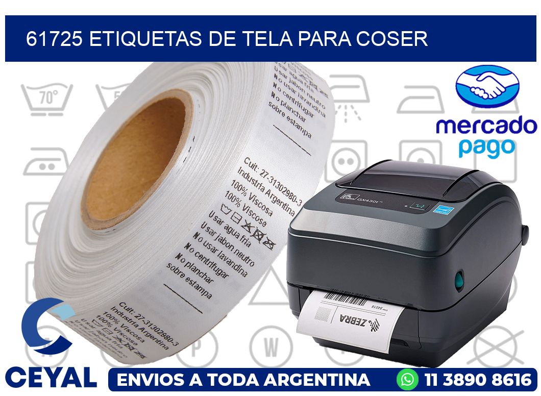 61725 ETIQUETAS DE TELA PARA COSER