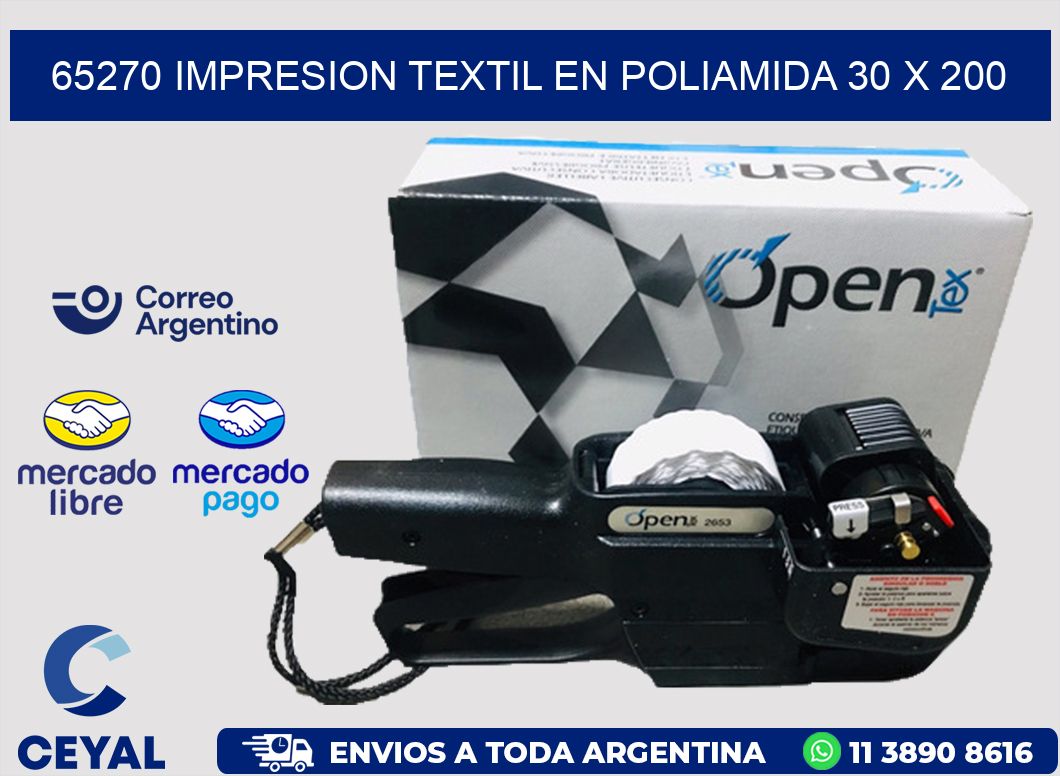 65270 IMPRESION TEXTIL EN POLIAMIDA 30 X 200