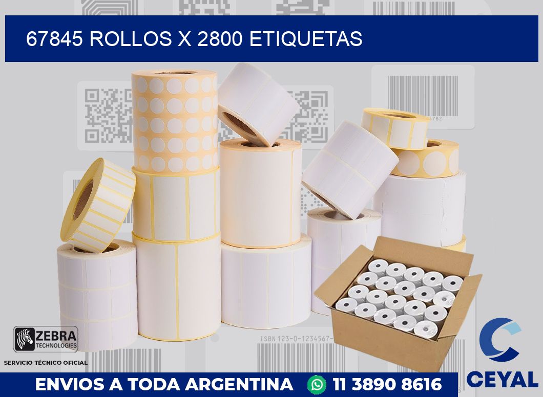 67845 Rollos x 2800 etiquetas