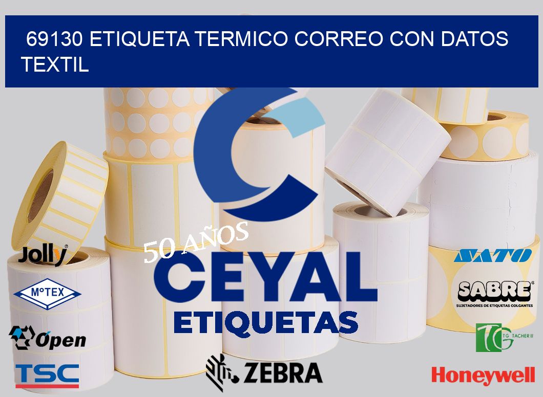 69130 ETIQUETA TERMICO CORREO CON DATOS TEXTIL