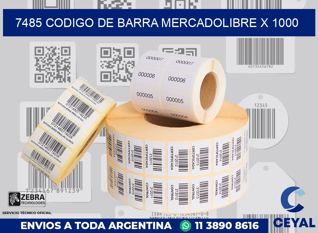 7485 codigo de barra mercadolibre x 1000