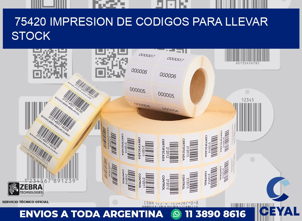 75420 IMPRESION DE CODIGOS PARA LLEVAR STOCK