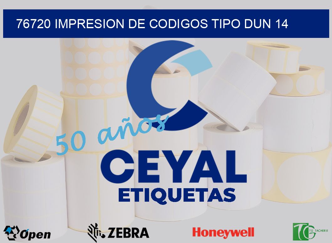76720 IMPRESION DE CODIGOS TIPO DUN 14