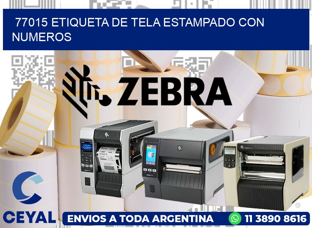 77015 ETIQUETA DE TELA ESTAMPADO CON NUMEROS