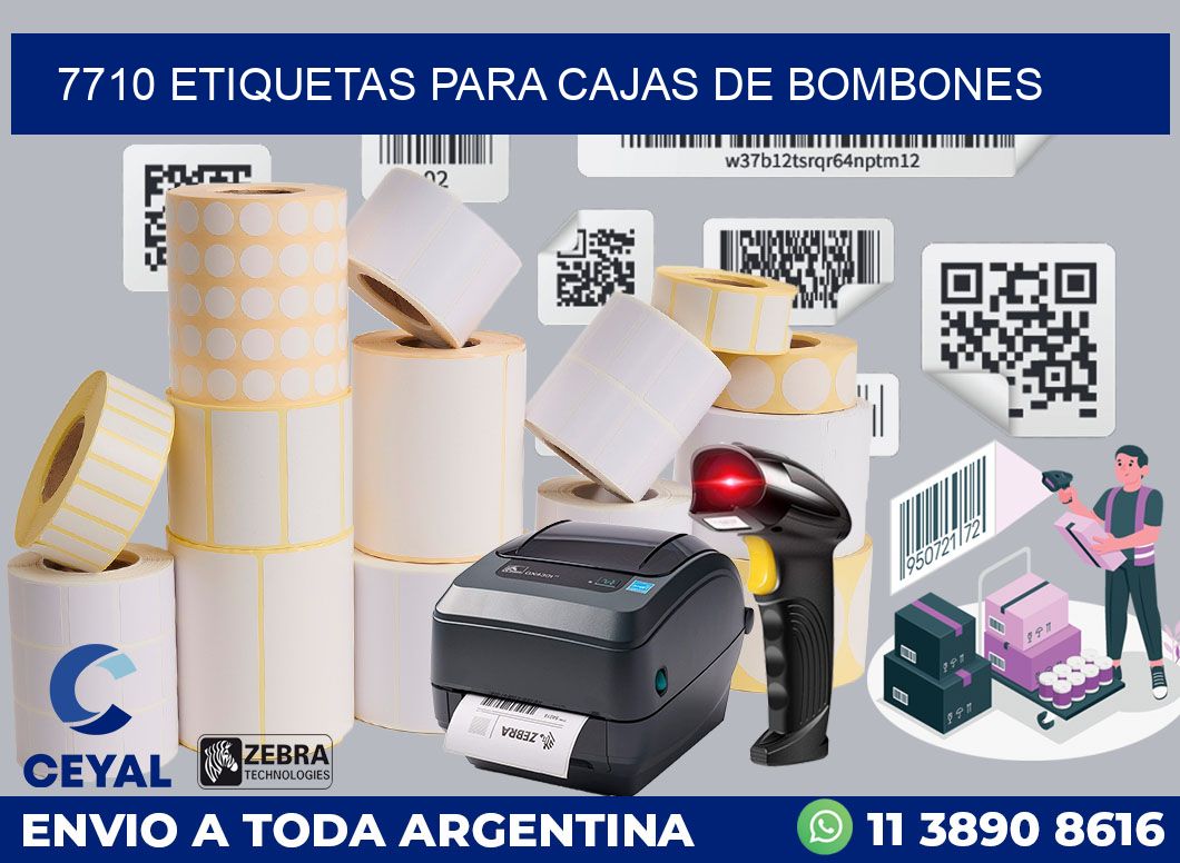 7710 ETIQUETAS PARA CAJAS DE BOMBONES