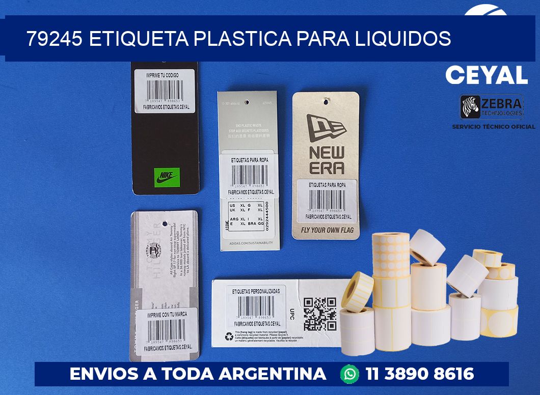 79245 ETIQUETA PLASTICA PARA LIQUIDOS