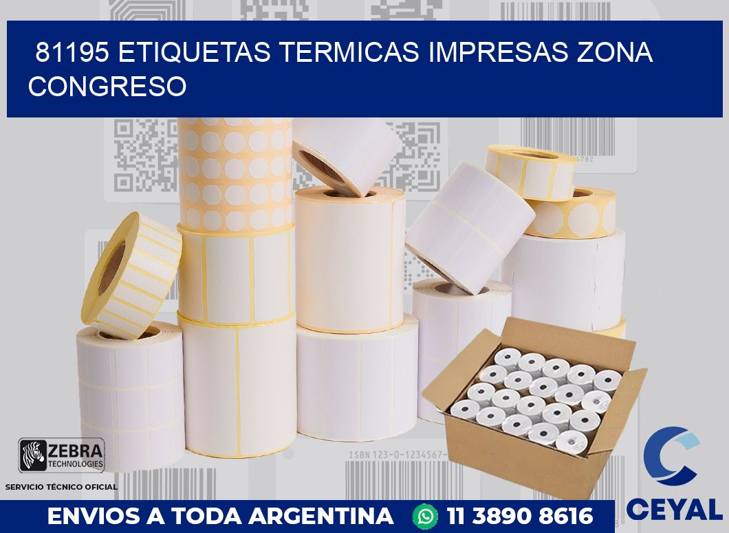 81195 ETIQUETAS TERMICAS IMPRESAS ZONA CONGRESO