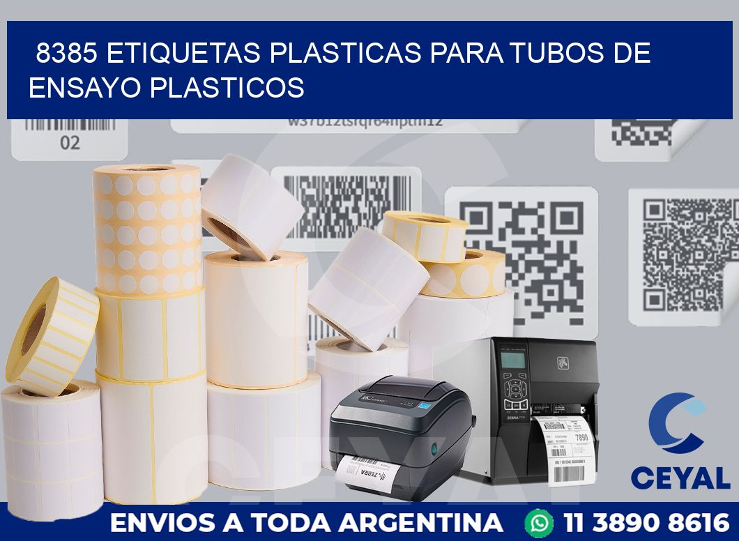 8385 ETIQUETAS PLASTICAS PARA TUBOS DE ENSAYO PLASTICOS