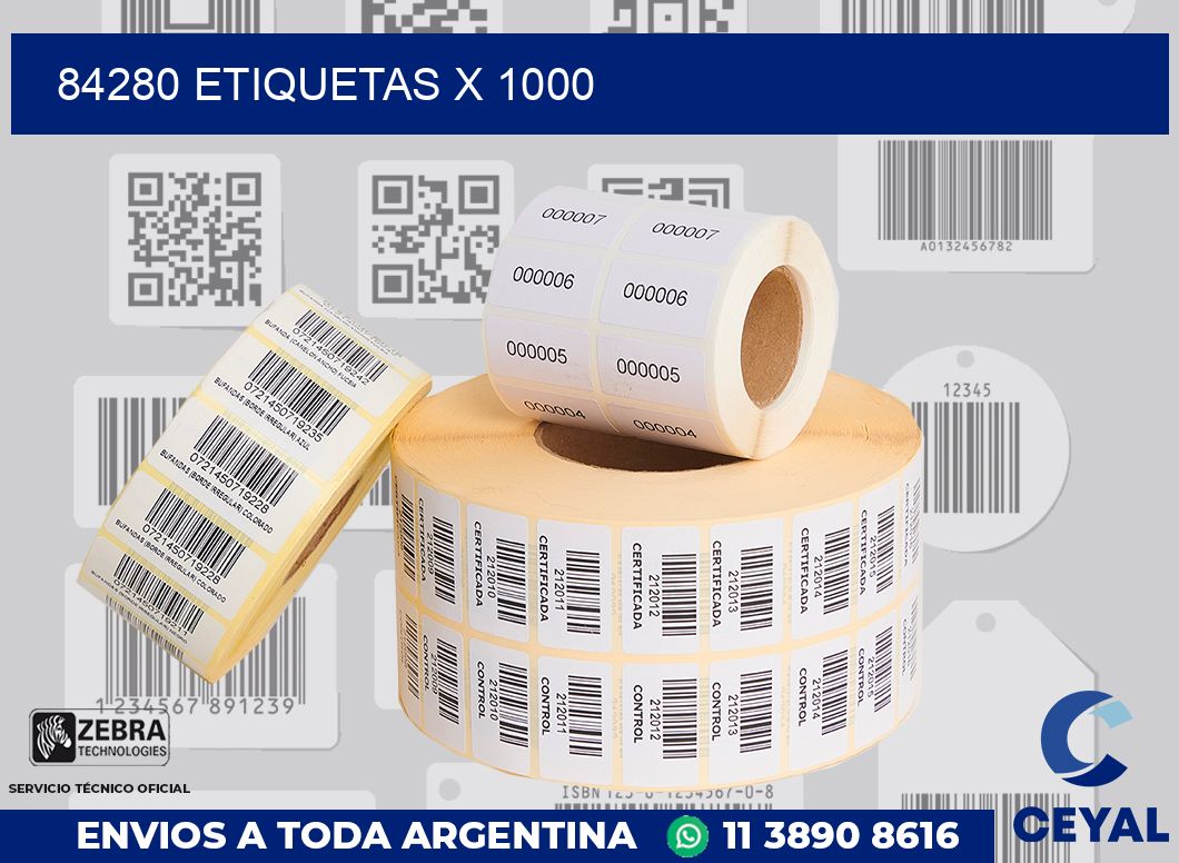 84280 Etiquetas x 1000