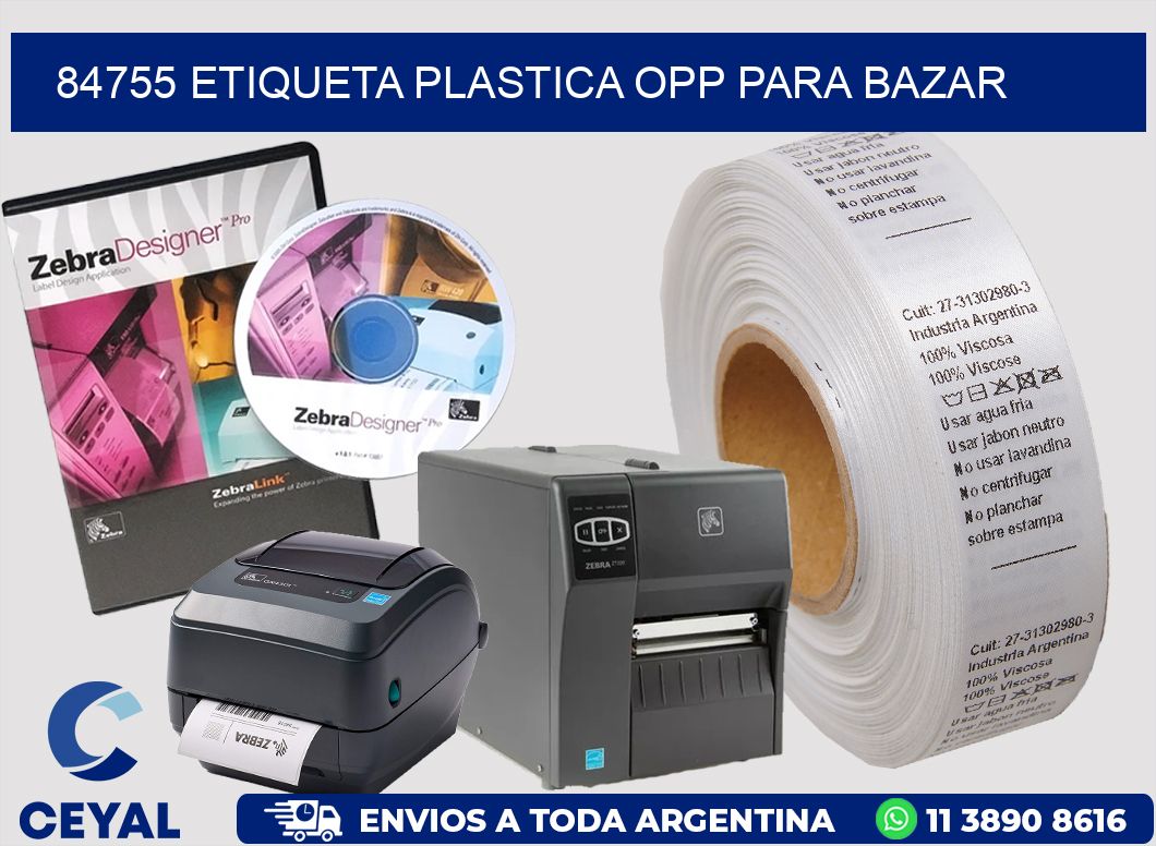 84755 ETIQUETA PLASTICA OPP PARA BAZAR