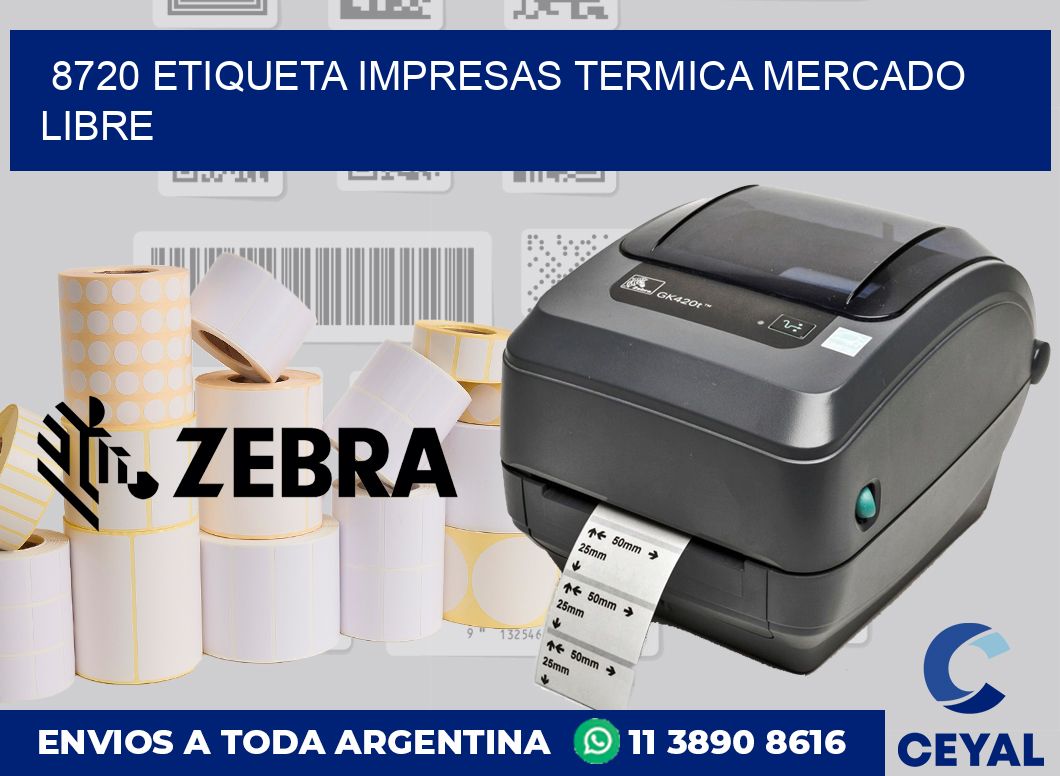 8720 ETIQUETA IMPRESAS TERMICA MERCADO LIBRE
