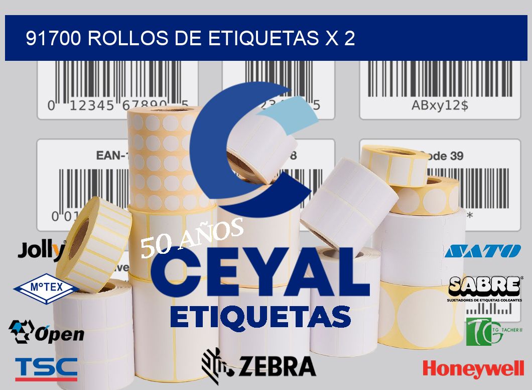 91700 rollos de etiquetas x 2