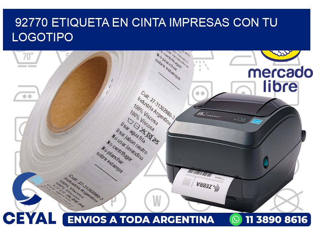 92770 ETIQUETA EN CINTA IMPRESAS CON TU LOGOTIPO