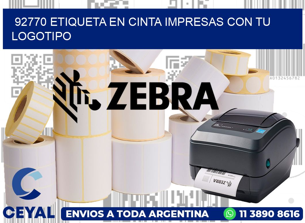 92770 ETIQUETA EN CINTA IMPRESAS CON TU LOGOTIPO