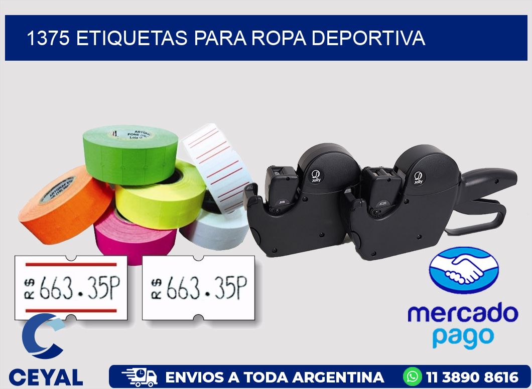 1375 ETIQUETAS PARA ROPA DEPORTIVA