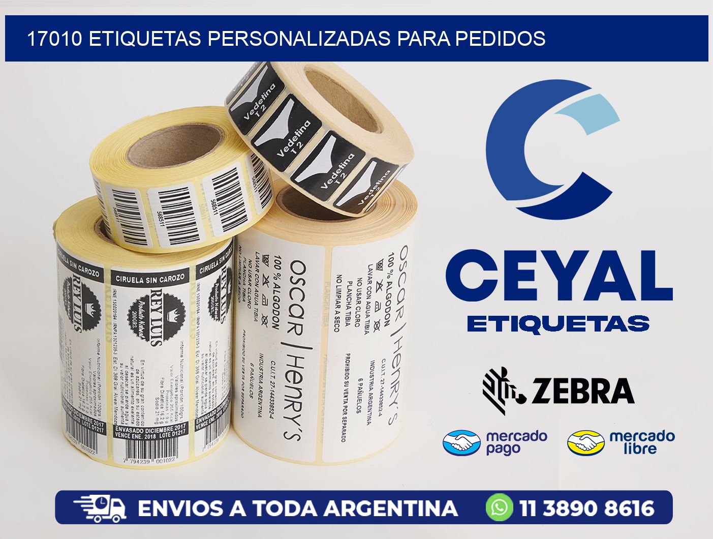 17010 ETIQUETAS PERSONALIZADAS PARA PEDIDOS