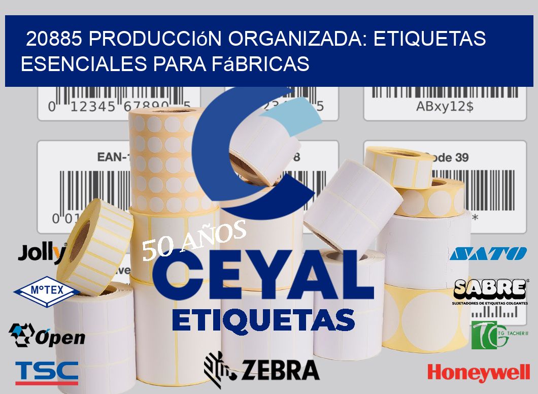 20885 Producción Organizada: Etiquetas Esenciales para Fábricas