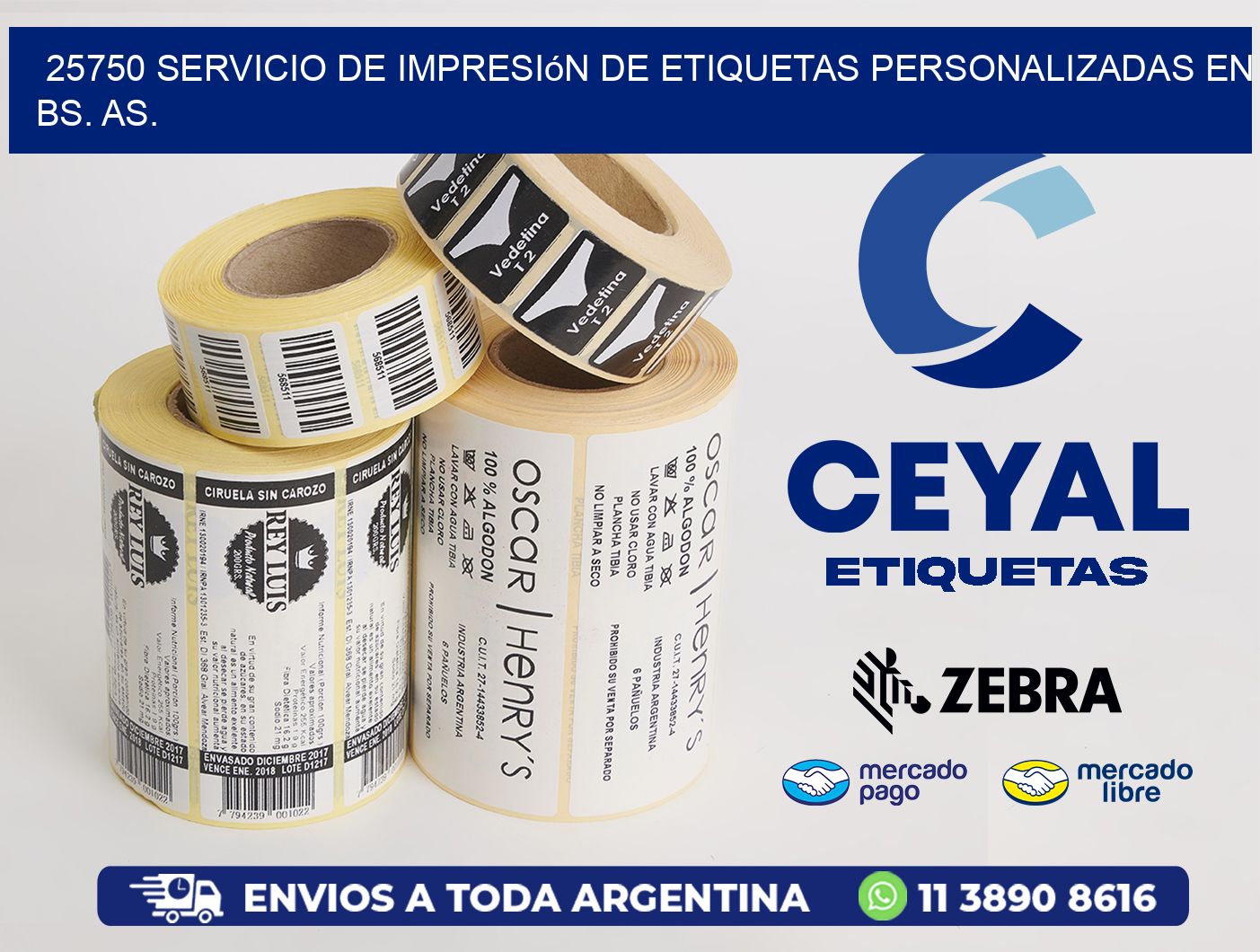 25750 Servicio de Impresión de Etiquetas Personalizadas en Bs. As.