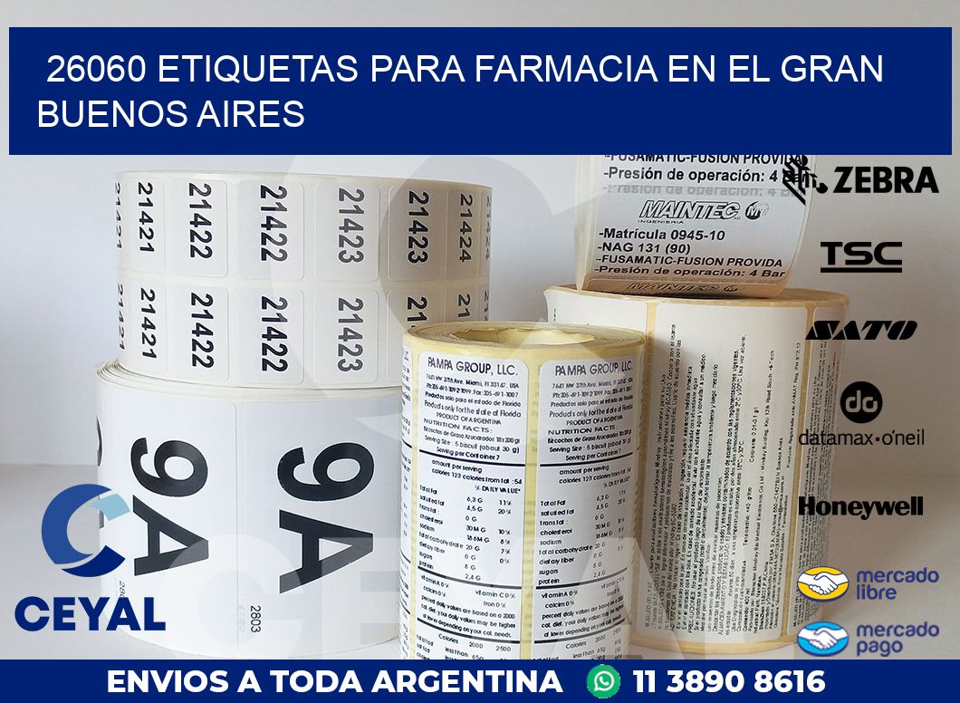 26060 ETIQUETAS PARA FARMACIA EN EL GRAN BUENOS AIRES