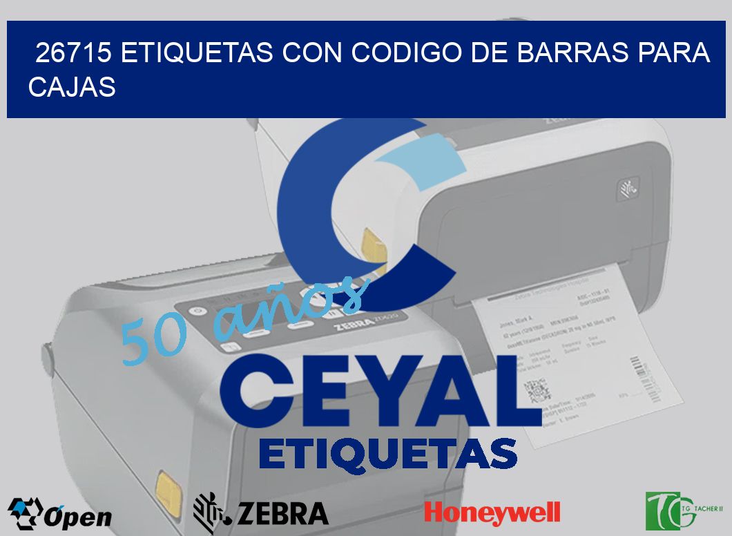 26715 ETIQUETAS CON CODIGO DE BARRAS PARA CAJAS